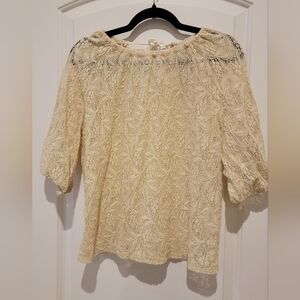 HINGE Lace Tie Top Medium